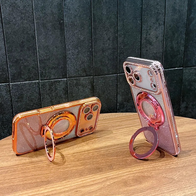 럭셔리 퀵샌드 글리터 메탈 스탠드 폰 케이스, 아이폰  - Taco Stand Holder 리뷰 및 가격
