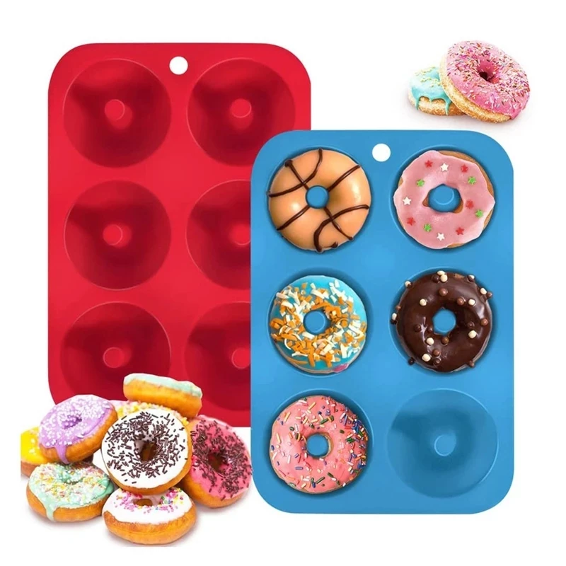 6 구멍 실리콘 도넛 금형 베이킹 팬 비 스틱 베이킹  - Donut Mold Silicone 리뷰 및 가격