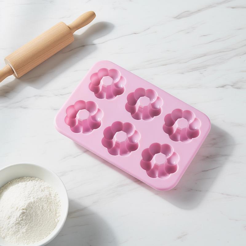 6구 논스틱 실리콘 도넛 몰드 꽃 모양 식품 등급 DI - Donut Mold Silicone 리뷰 및 가격