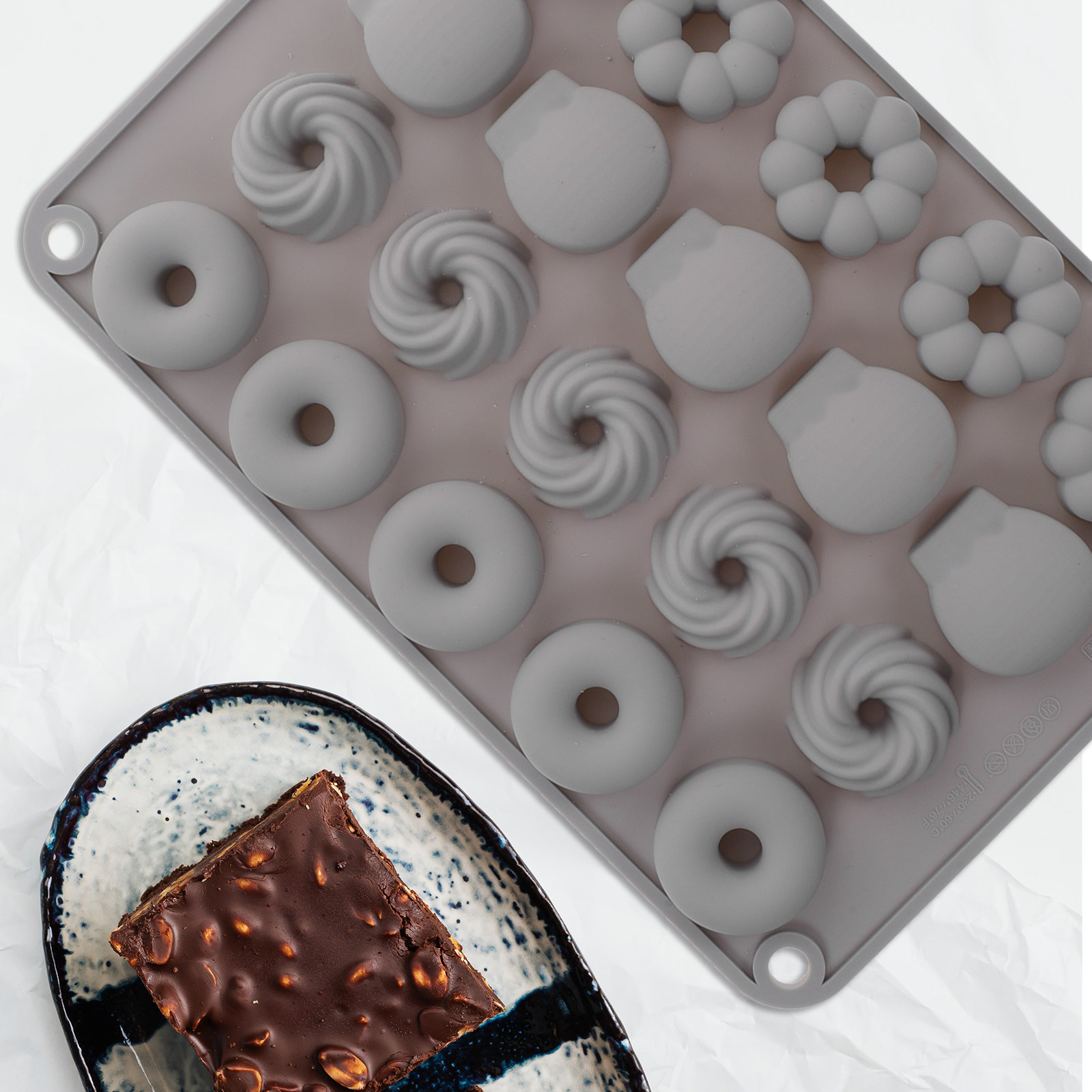 미니 초콜릿 도넛 몰드, 실리콘 재질, 눌어붙지 않음, - Donut Mold Silicone 리뷰 및 가격